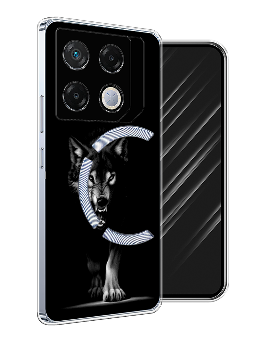

Чехол Awog на Infinix GT 20 Pro "Волк выходит из ночи", Серый;черный;белый, 3106250-1