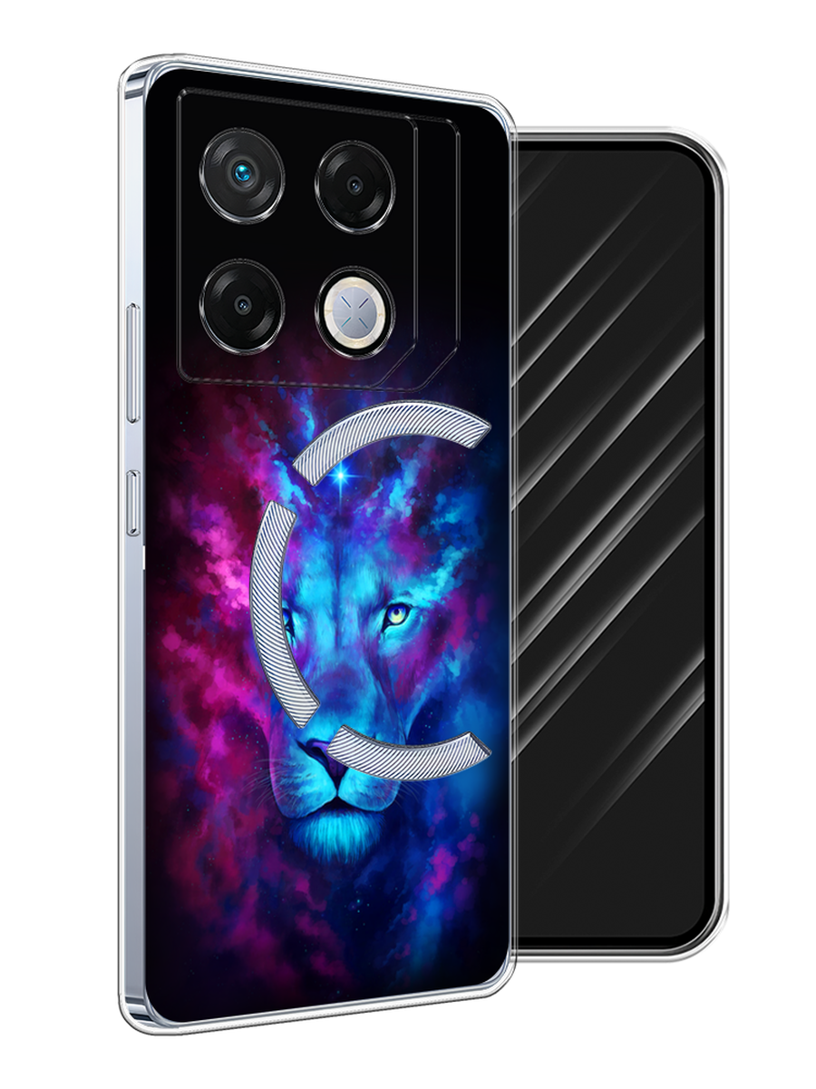 

Чехол Awog на Infinix GT 20 Pro "Космический лев", Голубой, 3106250-1