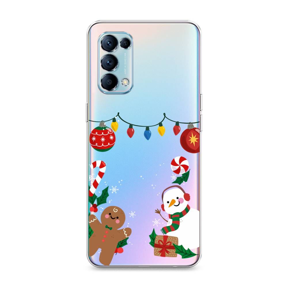 

Чехол для Oppo Reno 5 "Новогоднее настроение", Коричневый;красный;зеленый, 255250-5