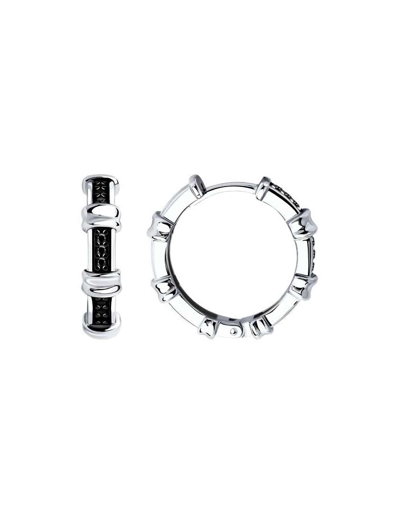 

Серьги конго из серебра TEO MAORI 894-120-01547-1, фианит, 894-120-01547-1