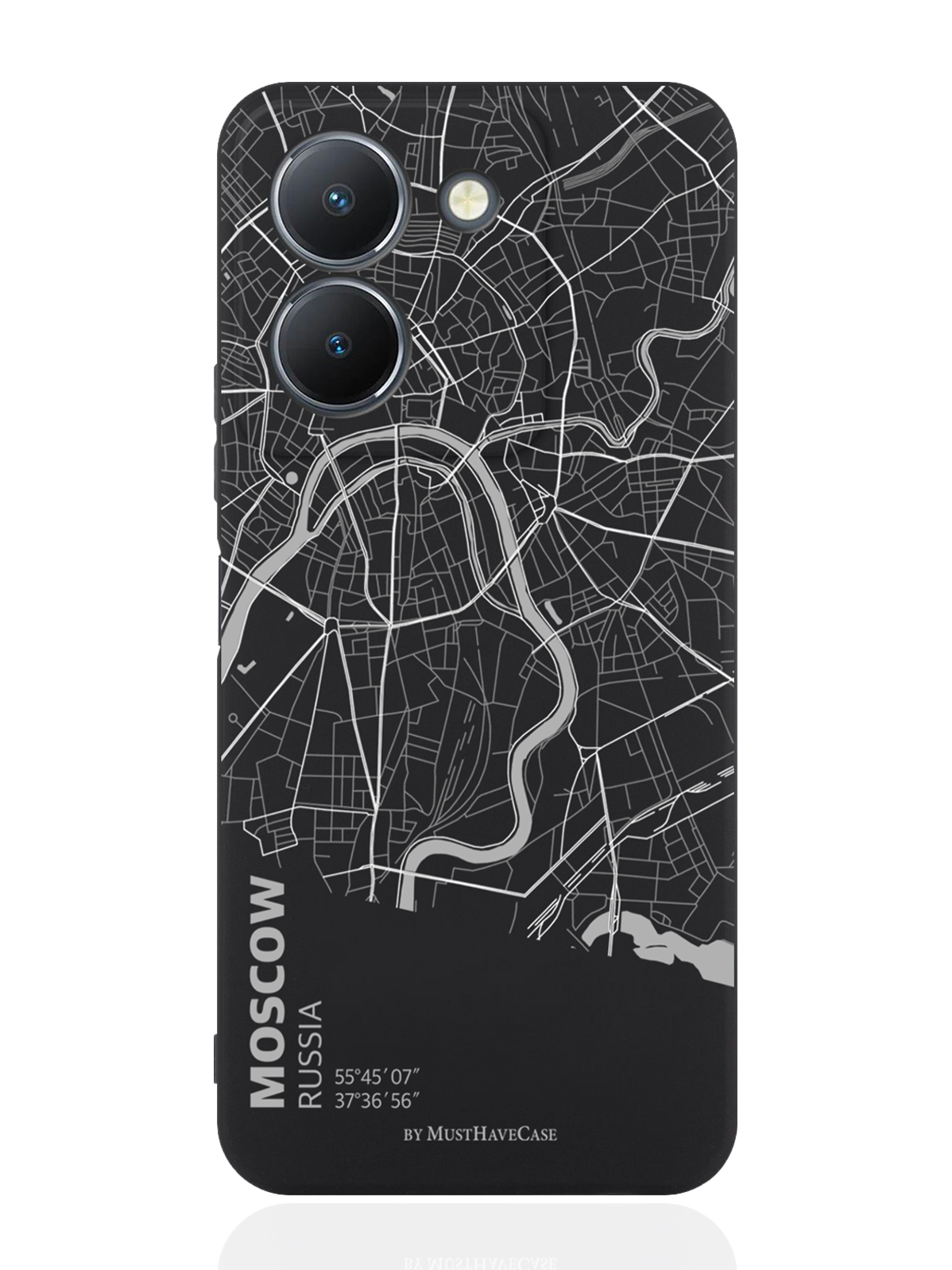 

Чехол для смартфона Vivo Y36 4G Карта Москвы черный, Серый;черный