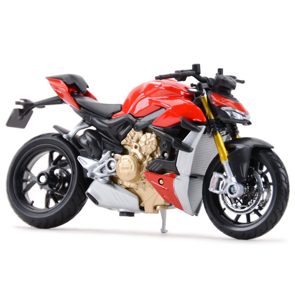 фото Металлический мотоцикл maisto ducati super naked v4 s, 1:18 красный, 20-20075