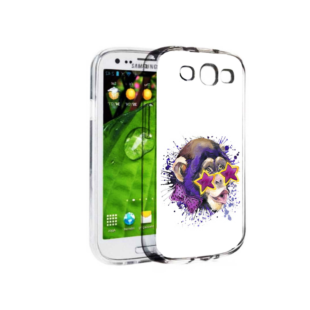 Чехол MyPads Tocco для Samsung Galaxy S3 обезьяна в очках (PT123108.507.524)