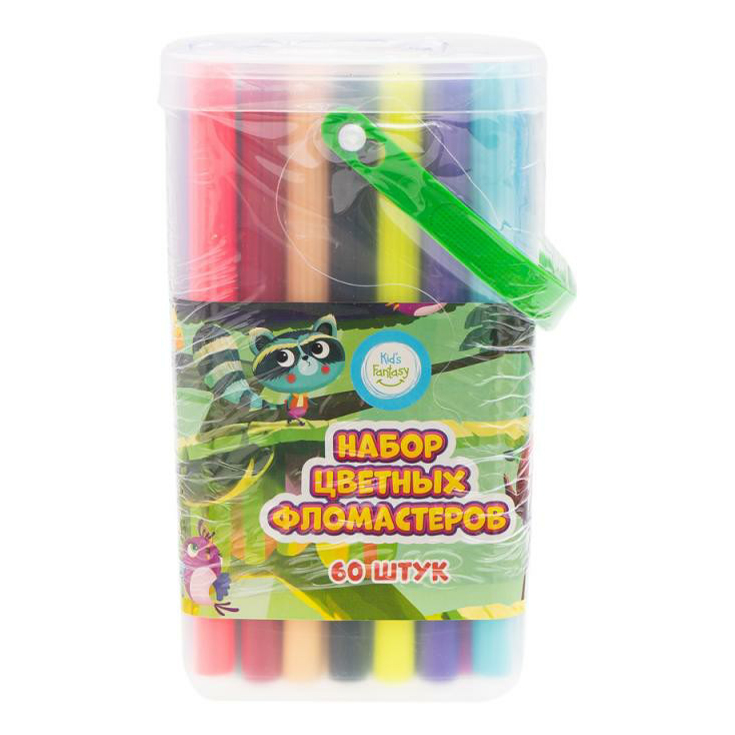 

Фломастеры Kid's Fantasy 60 шт в ассортименте, Разноцветный