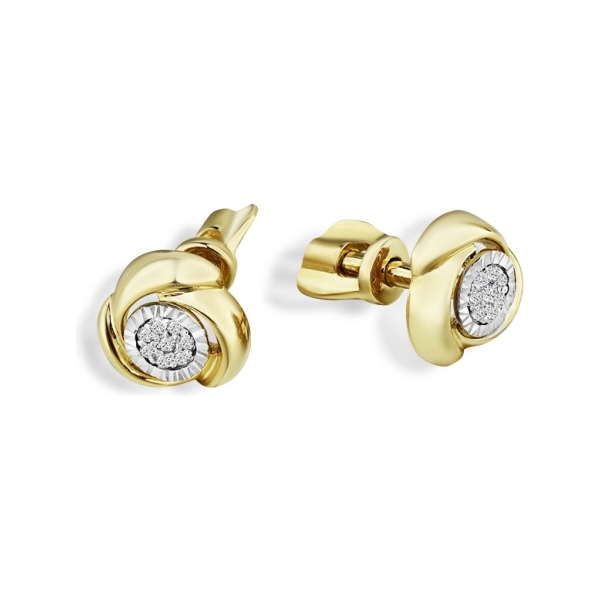 

Серьги пусеты из комбинированного золота с фианитом Carlin 2000392, 2000392