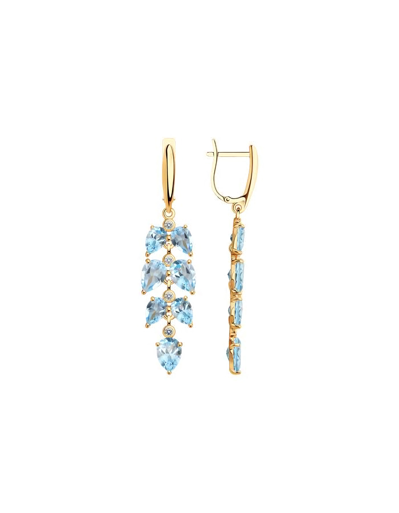 

Серьги подвески из серебра TEO MAORI 893-321-02622-2, топаз, 893-321-02622-2