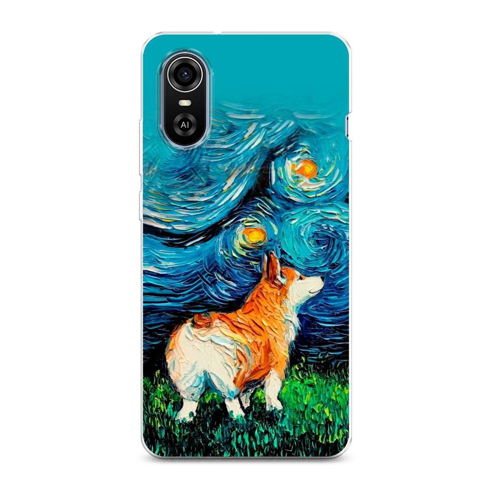 

Чехол на ZTE Blade A31 Plus "Корги звёздная ночь", Коричневый;белый;зеленый, 135750-1