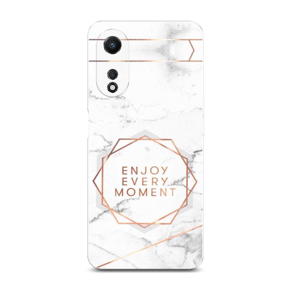 

Чехол Awog на Oppo A58 5G "Enjoy every moment мрамор", Белый;розовый;серый, 2512450-7