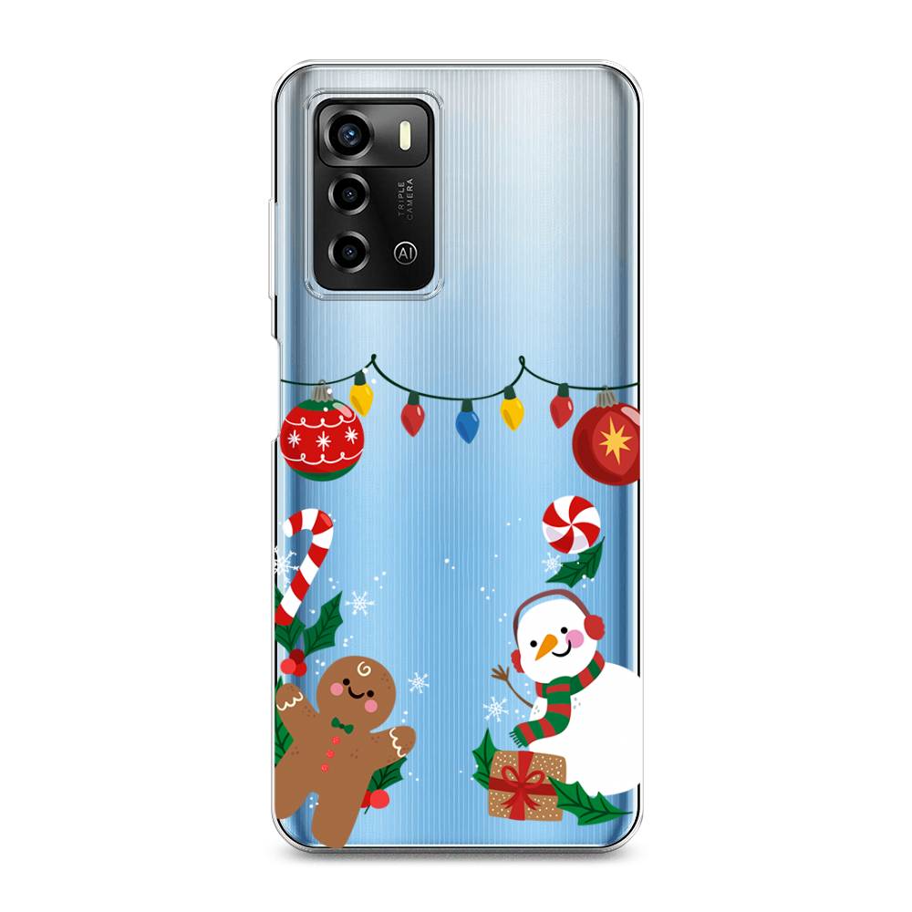 

Чехол для ZTE Blade A72/V40 Vita "Новогоднее настроение", Коричневый;красный;зеленый, 135450-5
