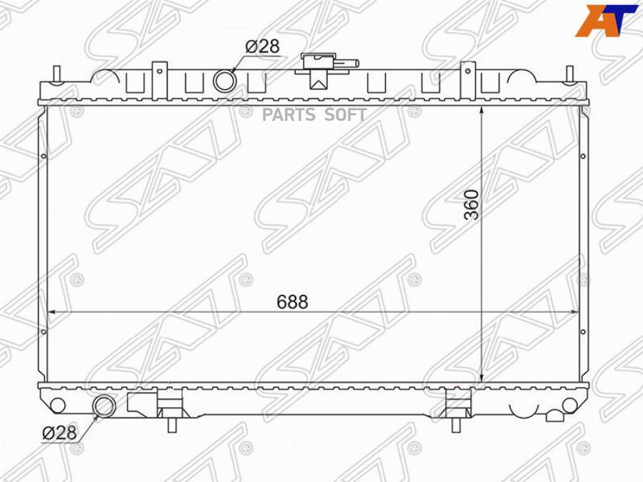 

SAT Радиатор NISSAN AD/WINGROAD/SUNNY B15/ALMERA/BLUEBIRD SYLPHY/PRIMERA P12