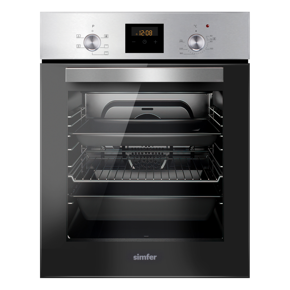 

Встраиваемый электрический духовой шкаф Simfer B4EM56501 Silver, B4EM56501