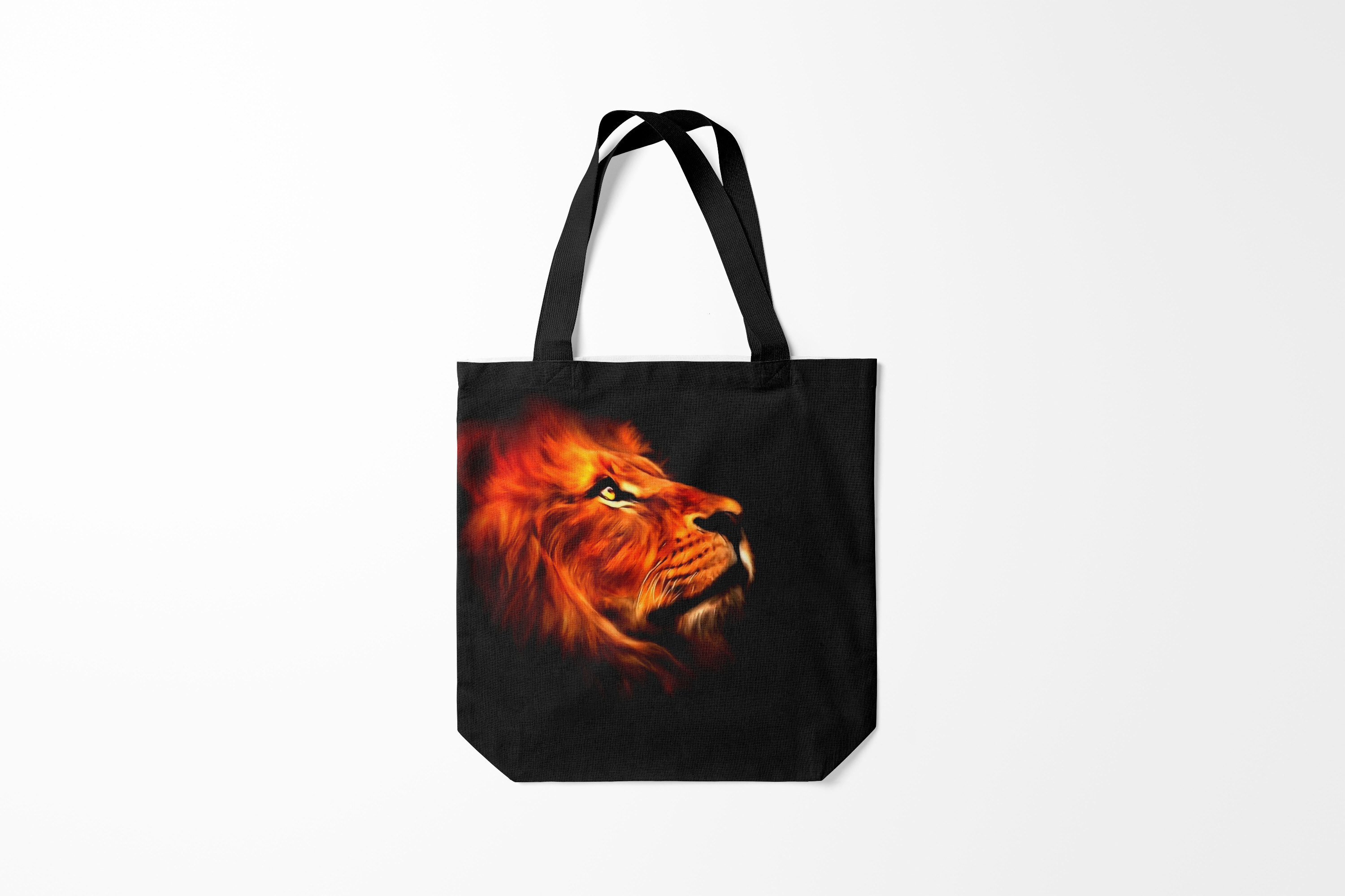 

Сумка шoппер унисекс Burnettie Животные Lion, черный, Животные Lion