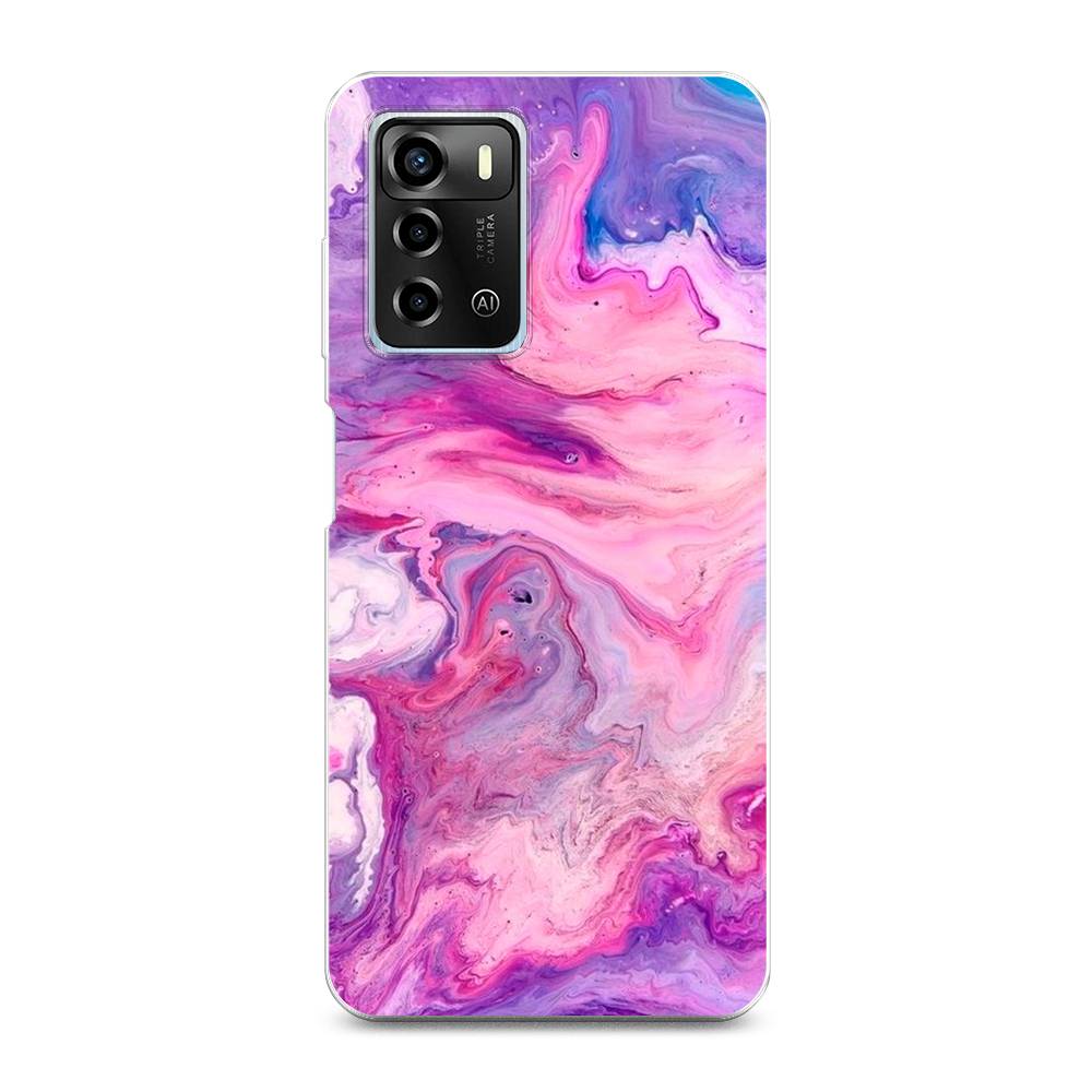 

Чехол для ZTE Blade A72/V40 Vita "Нежно-розовая абстракция", Розовый, 135450-3