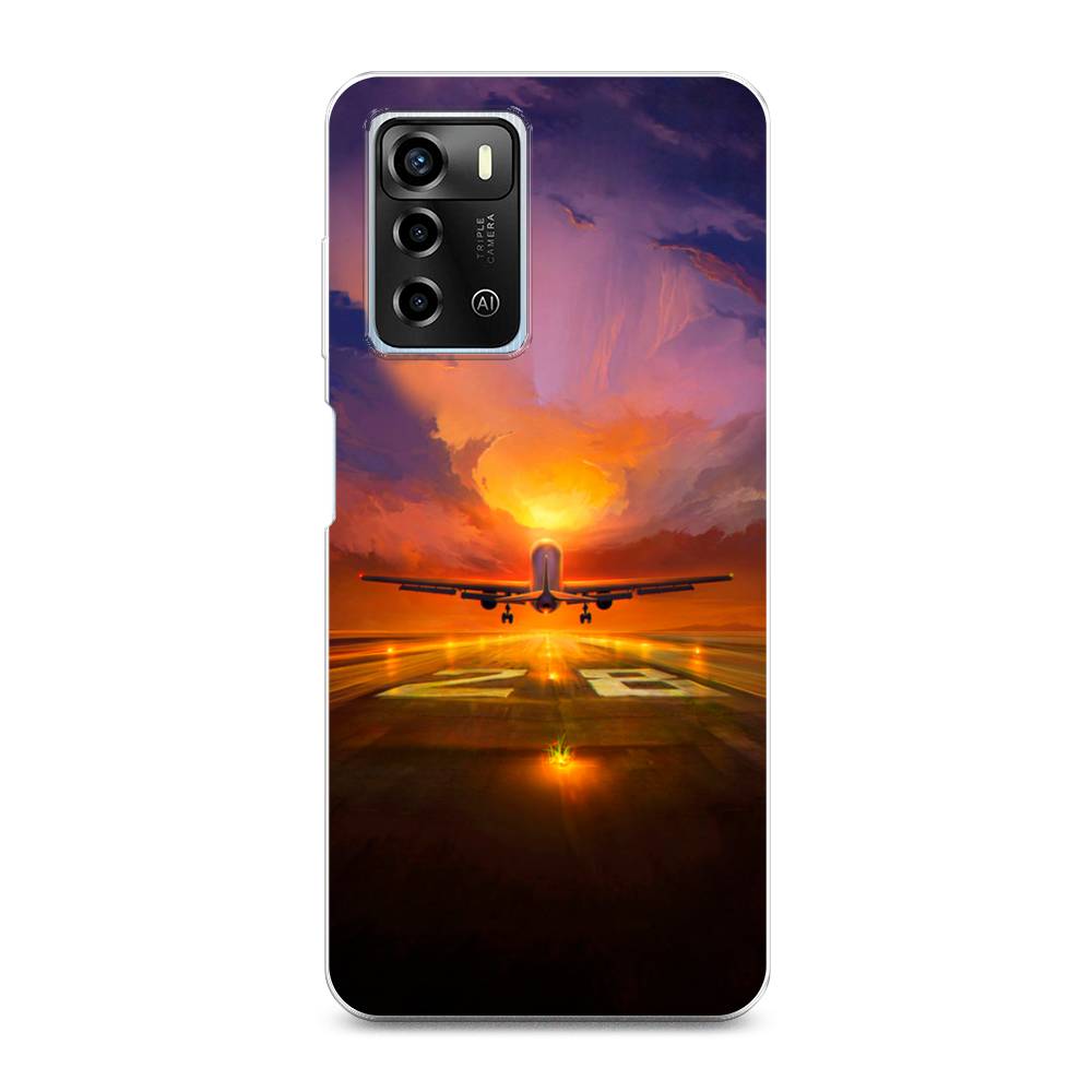 

Чехол для ZTE Blade A72/V40 Vita "Самолет на посадке", Оранжевый;синий, 135450-6