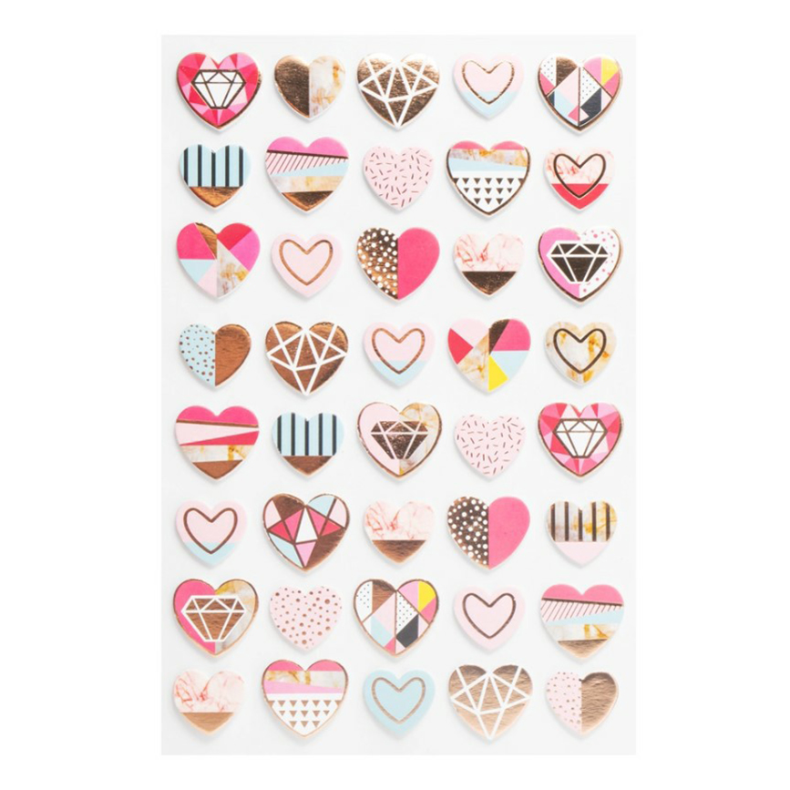 

Наклейки контурные декоративные With Love Сердечки 21 х 14 см в ассортименте