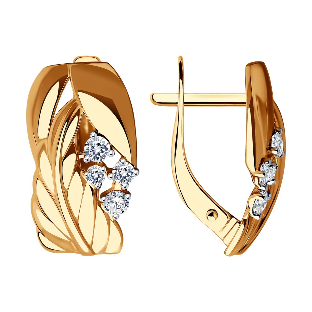 

Серьги из красного золота SOKOLOV 029995, фианит, 029995
