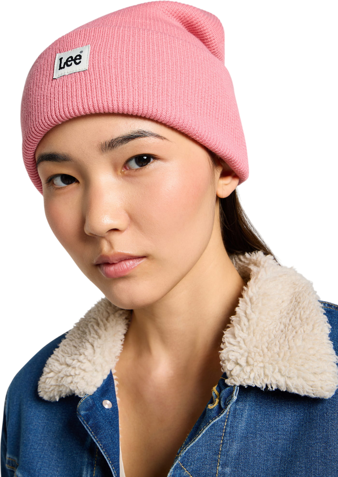 

Шапка женская LEE BEANIE CASSIE PINK розовая, Розовый, BEANIE CASSIE PINK