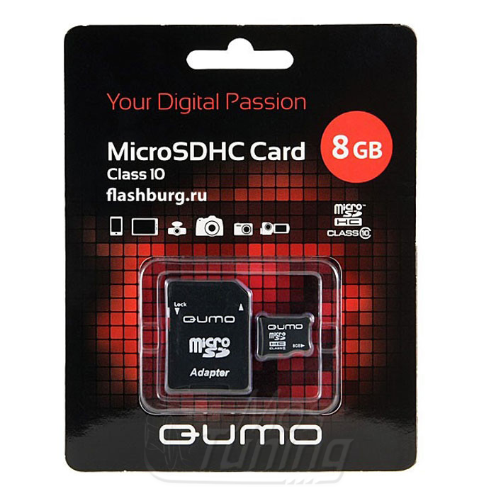 Карта Памяти , Secure Digital Micro 8Gb, Sdhc, Class 10 Qumo 17608 1Шт QUMO 17608