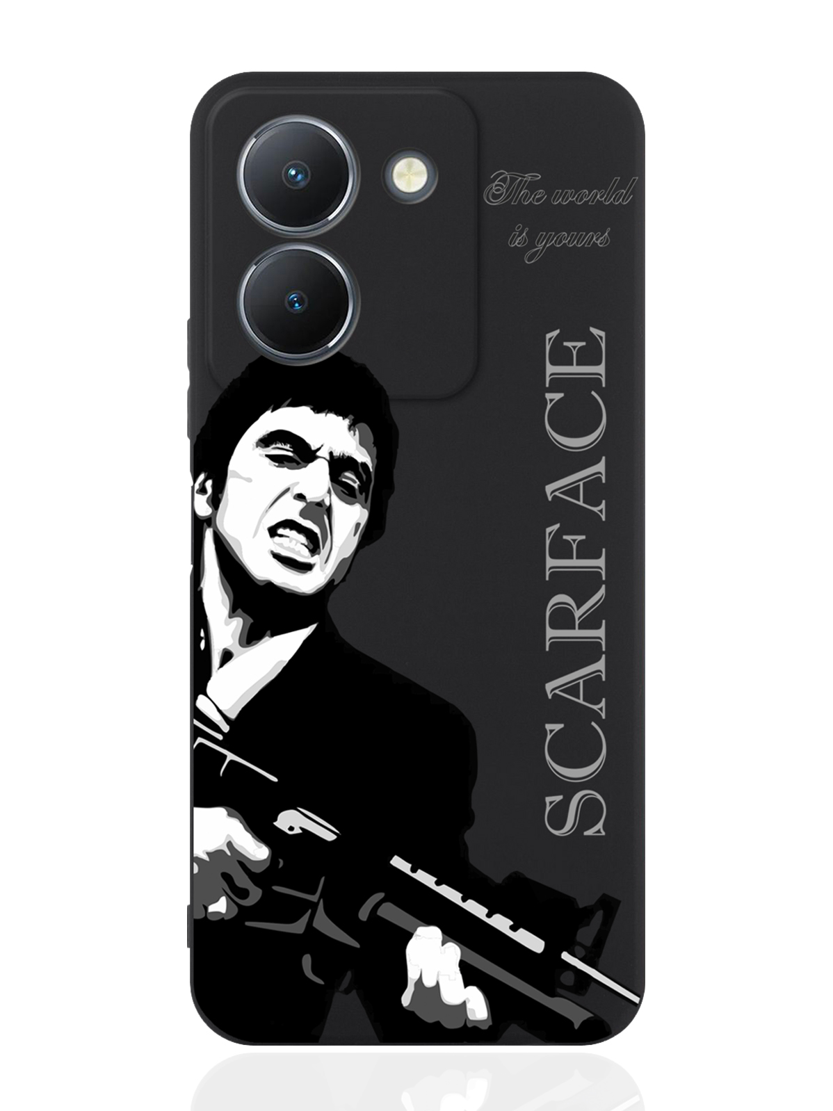 

Чехол для смартфона Vivo Y36 4G Scarface Tony Montana/ Лицо со шрамом черный, Серый;черный