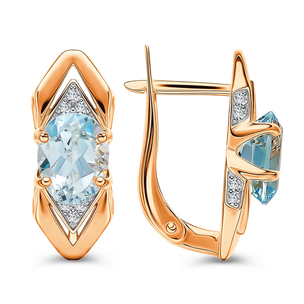 

Серьги из золота 585Gold 202009164, аметист/фианит, 202009164
