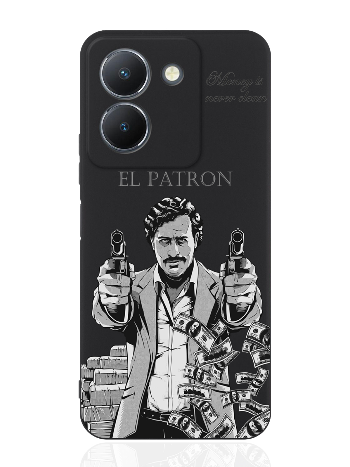 

Чехол для смартфона Vivo Y36 4G El Patron Pablo Escobar/ Пабло Эскобар черный, Серый;черный
