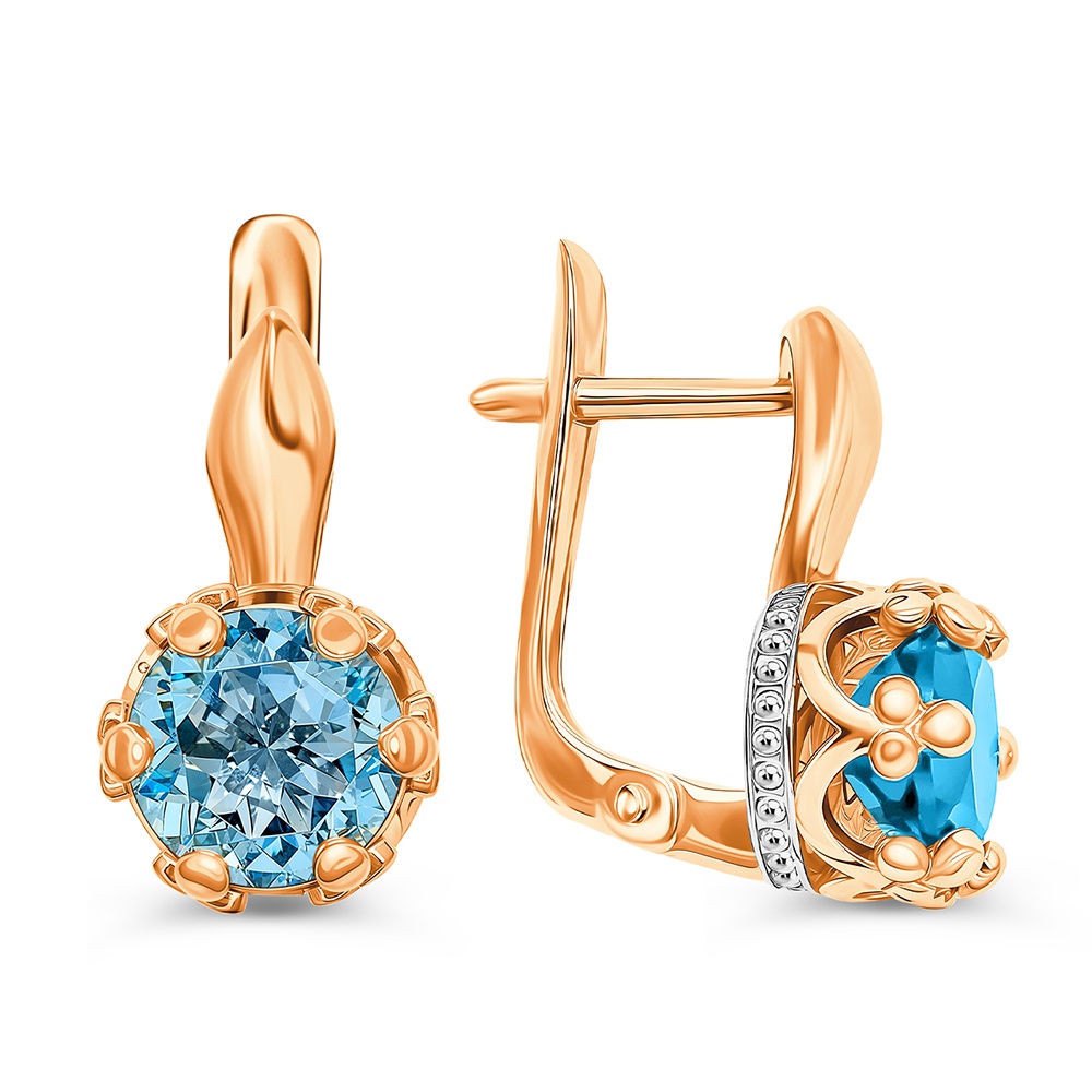 

Серьги из золота 585Gold 202009065, топаз, 202009065