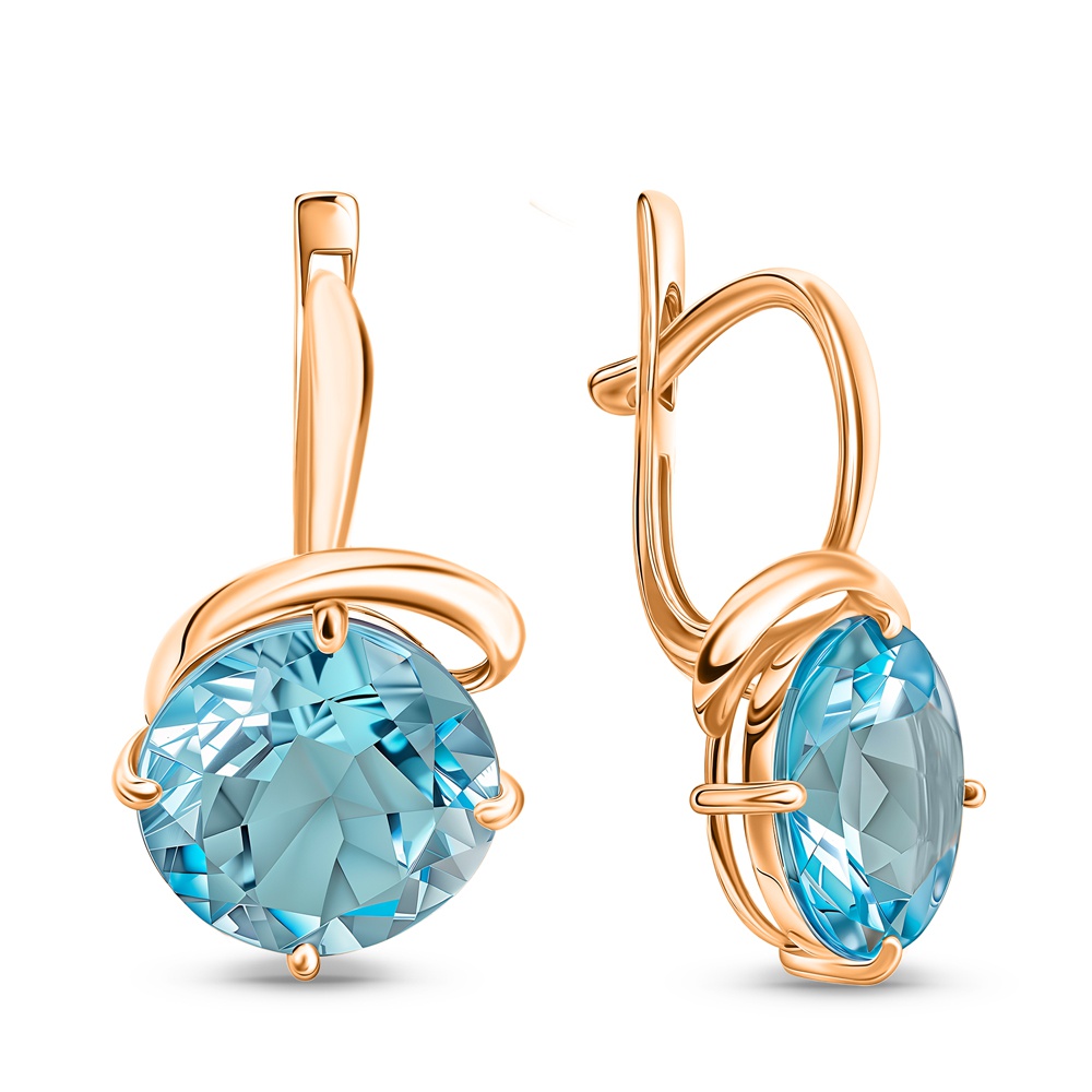 

Серьги из золота 585Gold 202009182, топаз, 202009182