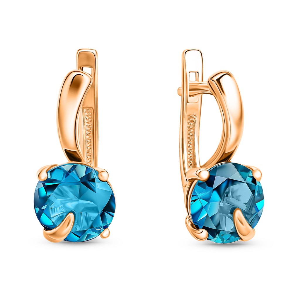 

Серьги из золота 585Gold 202009180, топаз, 202009180