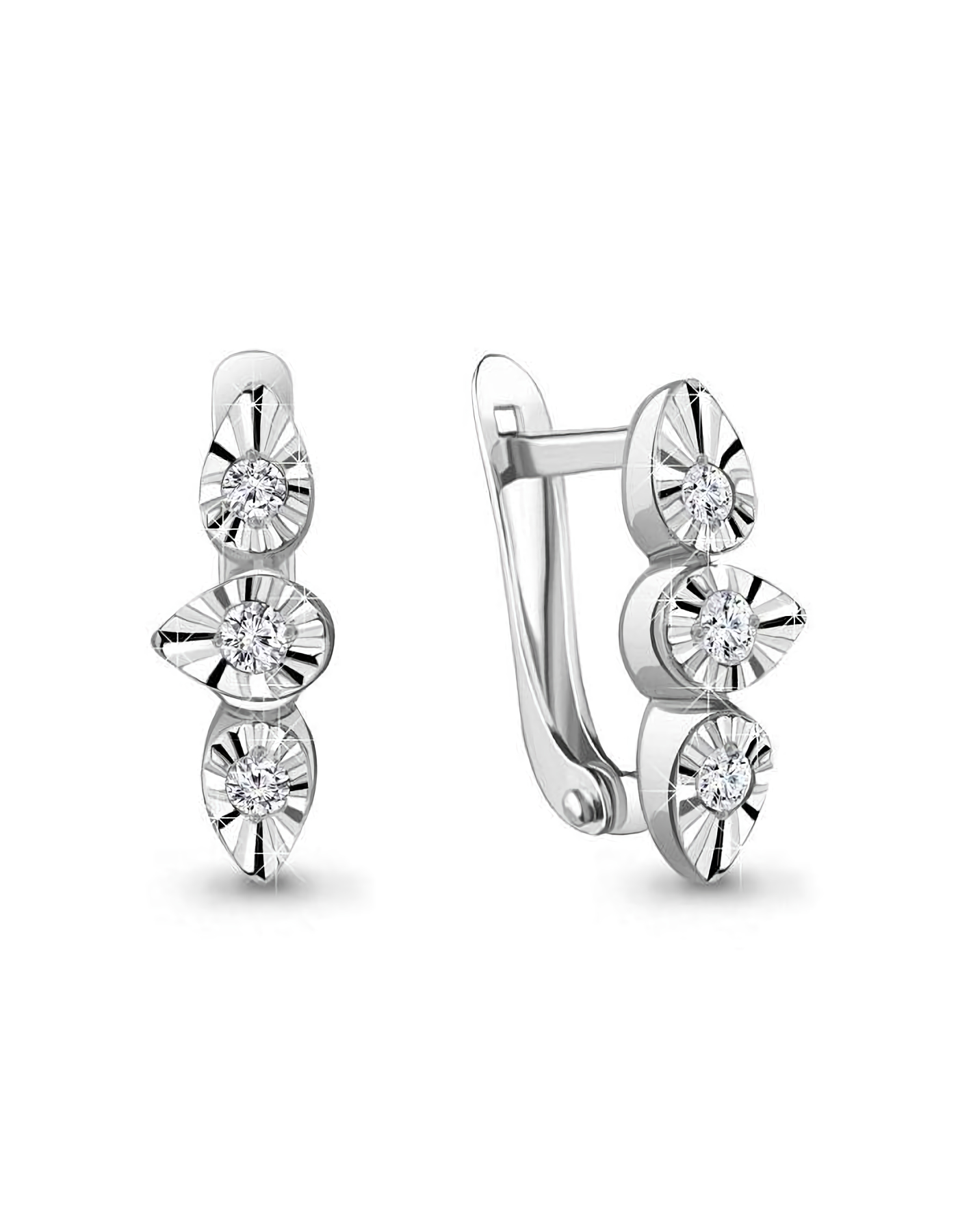 

Серьги из серебра TEO MAORI 849336.5, фианит, 849336.5