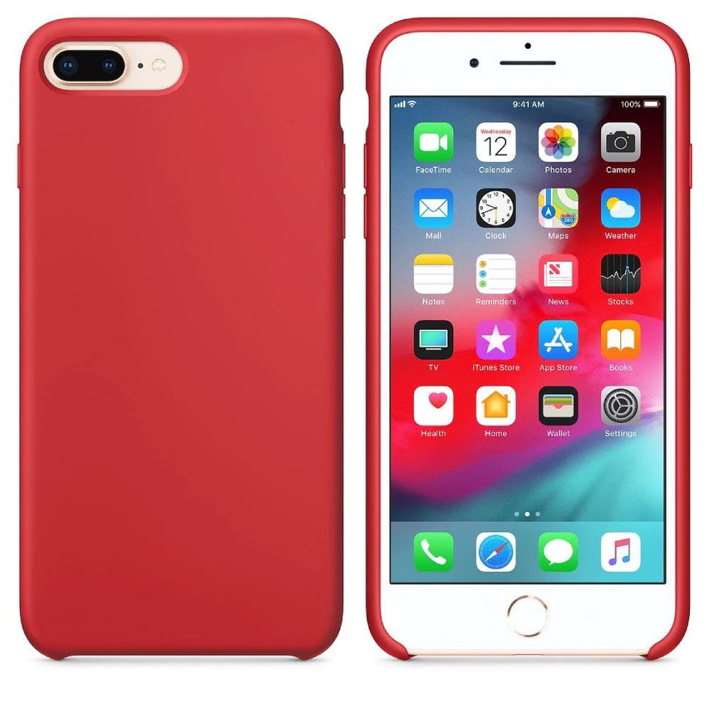 

Накладка силикон для iPhone 7/8 plus Leather Case Red, Красный, Накладка силикон iPhone 7/8 plus Leather Case