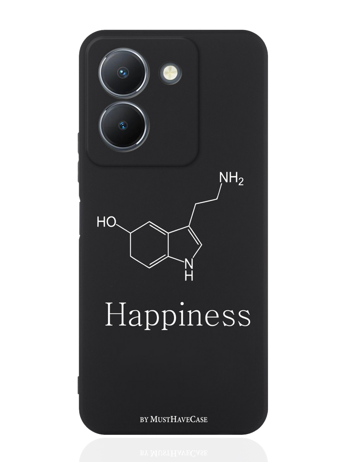 

Чехол для смартфона Vivo Y36 4G Молекула счастья черный, Черный;белый