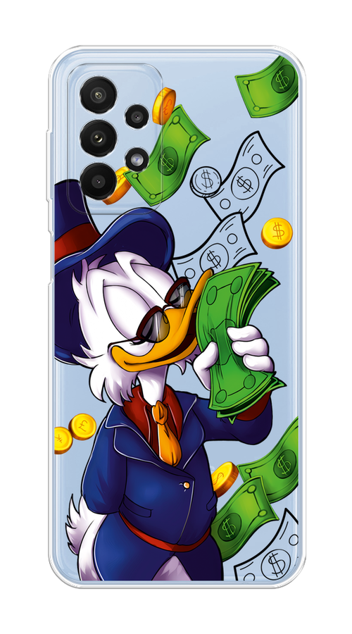 

Чехол на Samsung Galaxy A23 "Scrooge McDuck with Money", Синий;зеленый;белый, 2105050-6