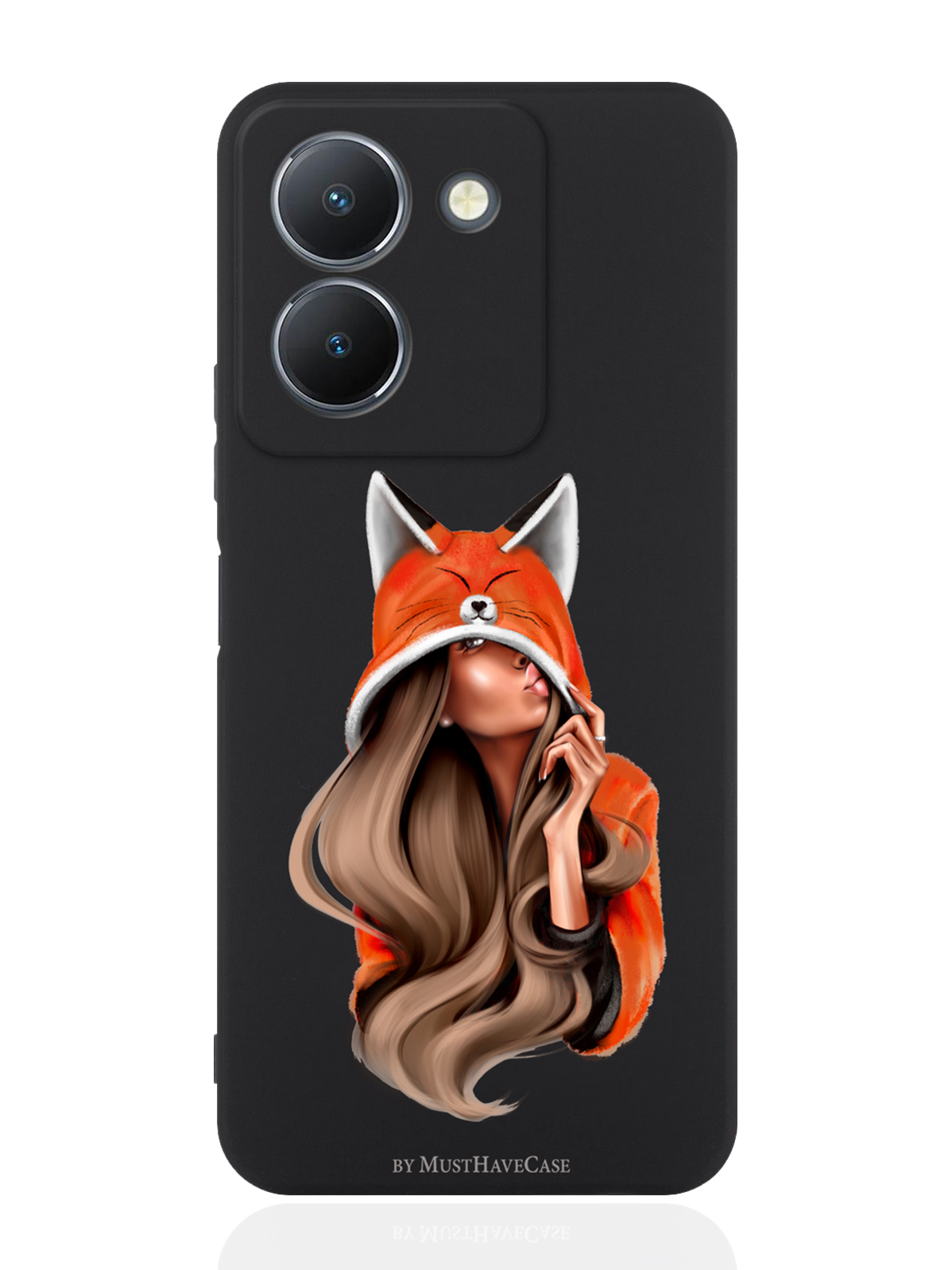 

Чехол для смартфона Vivo Y36 4G Foxy Girl/ Лисичка черный, Оранжевый;черный