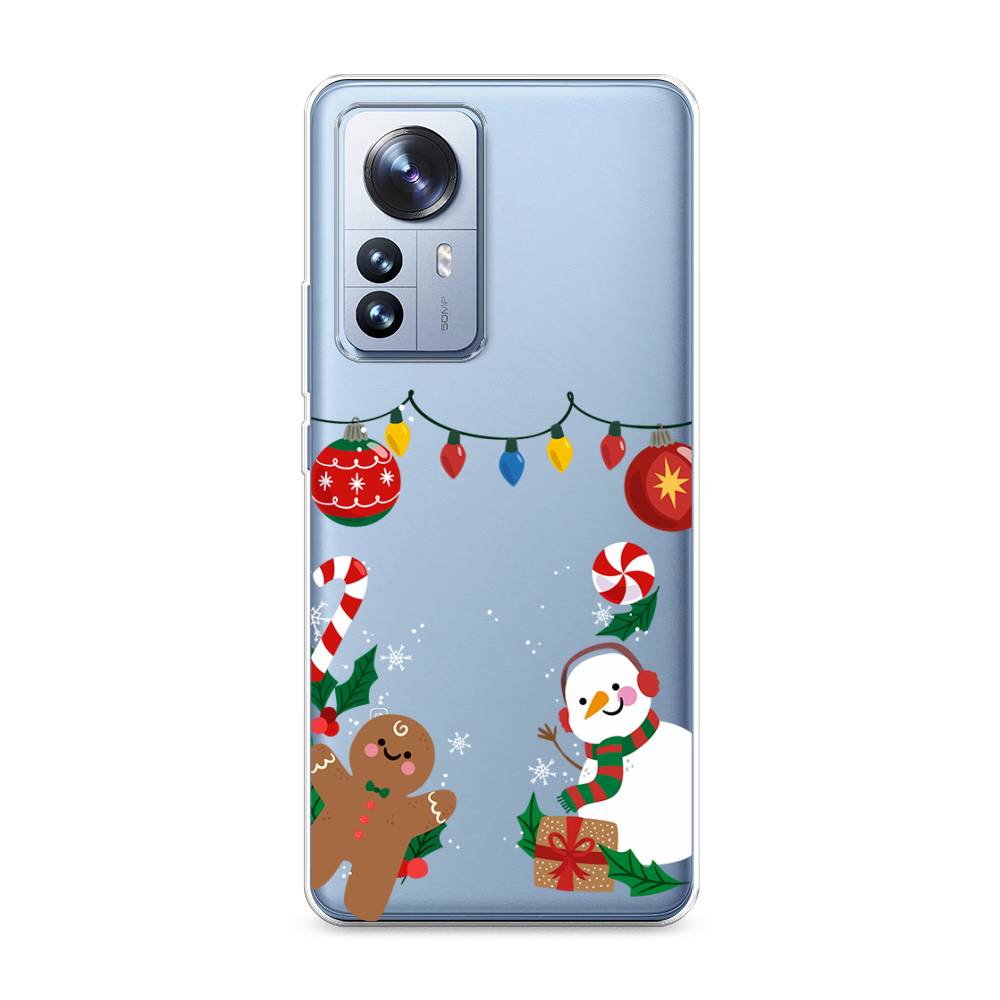 

Чехол на Xiaomi 12 Pro "Новогоднее настроение", Коричневый;красный;зеленый, 314450-5