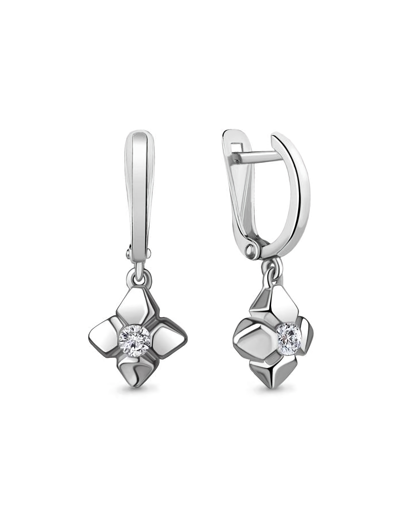

Серьги подвески из серебра TEO MAORI 848980.5, фианит, 848980.5