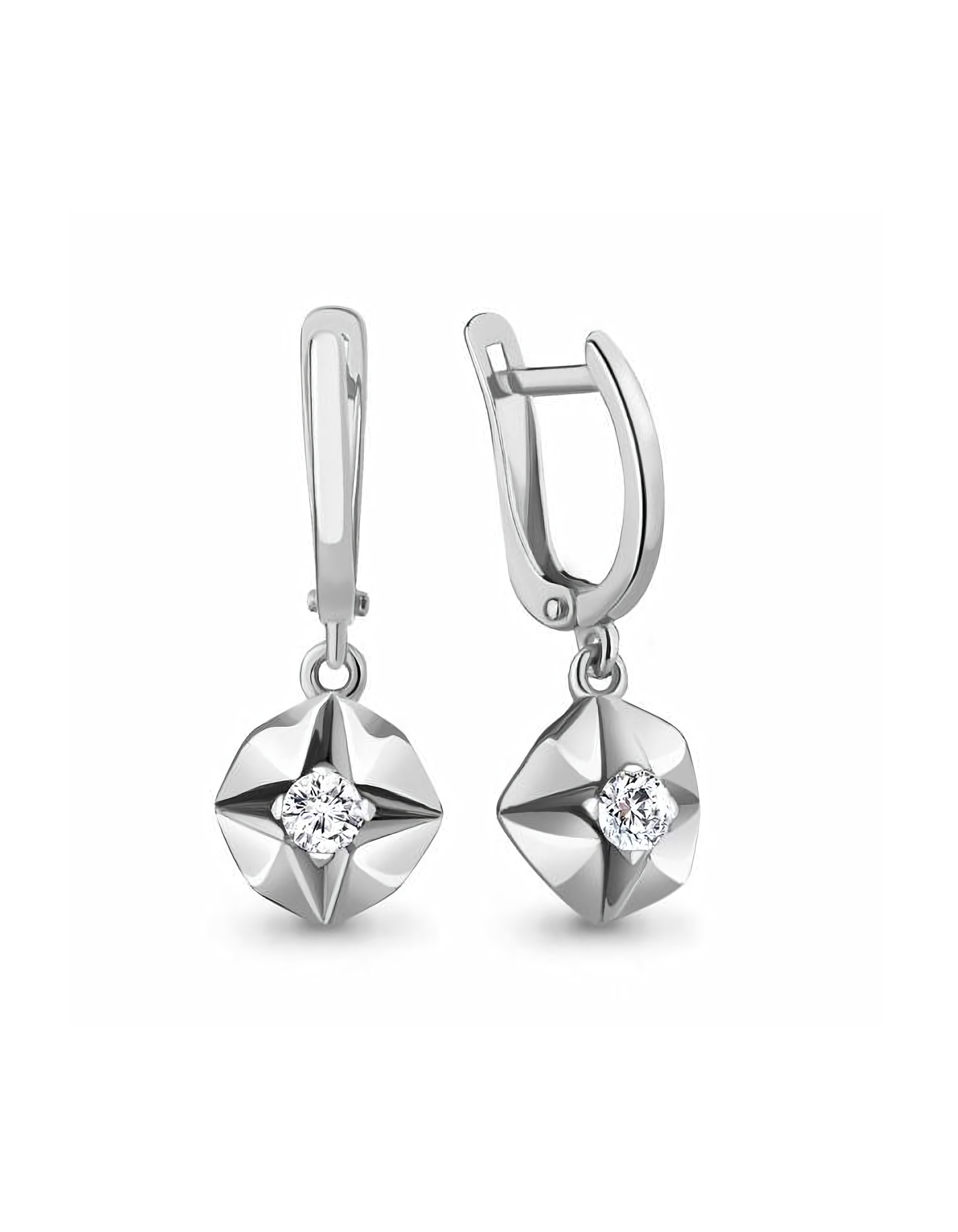 

Серьги подвески из серебра TEO MAORI 848979А.5, фианит, 848979А.5