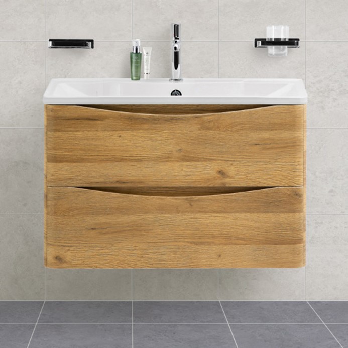 

Тумба с раковиной BelBagno ACQUA 80 Rovere Rustico подвесная, Бежевый, ACQUA 80