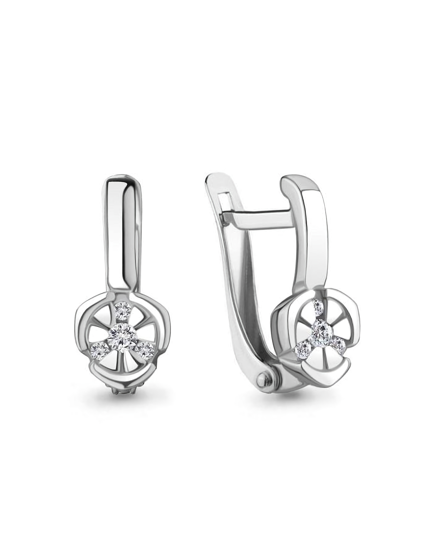 

Серьги из серебра TEO MAORI 848926А.5, фианит, 848926А.5