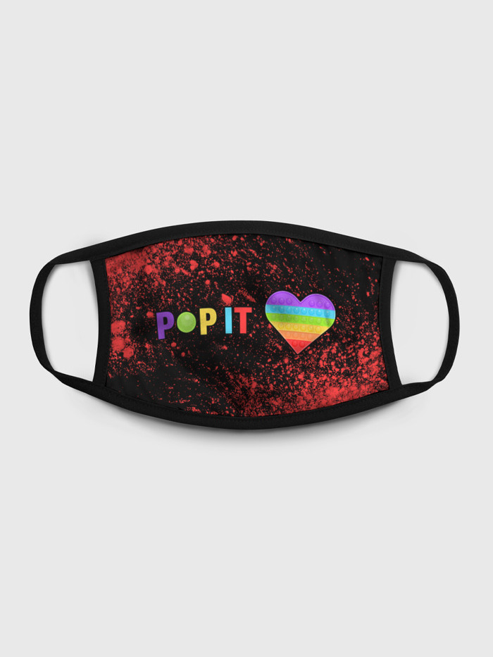 

Многоразовая маска унисекс Burnettie Pop It Heart Powder, Разноцветный, Pop It Heart Powder