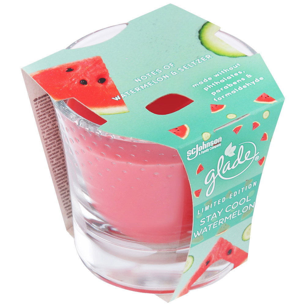 фото Свеча glade ароматизированная stay cool watermelon 129 г