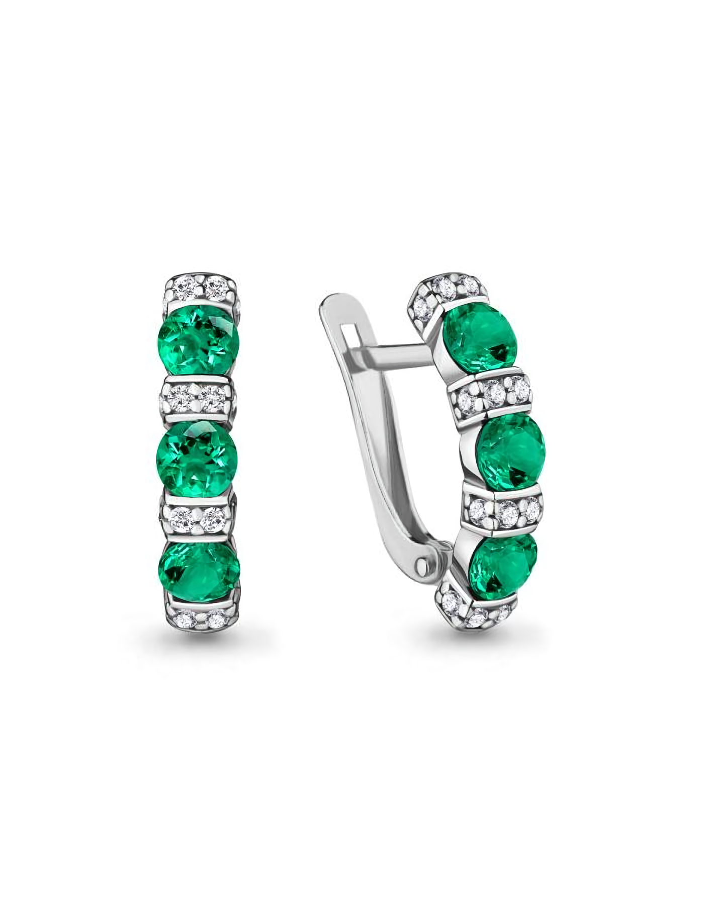 

Серьги из серебра TEO MAORI 848826АГ.5, изумруд искусственный, 848826АГ.5