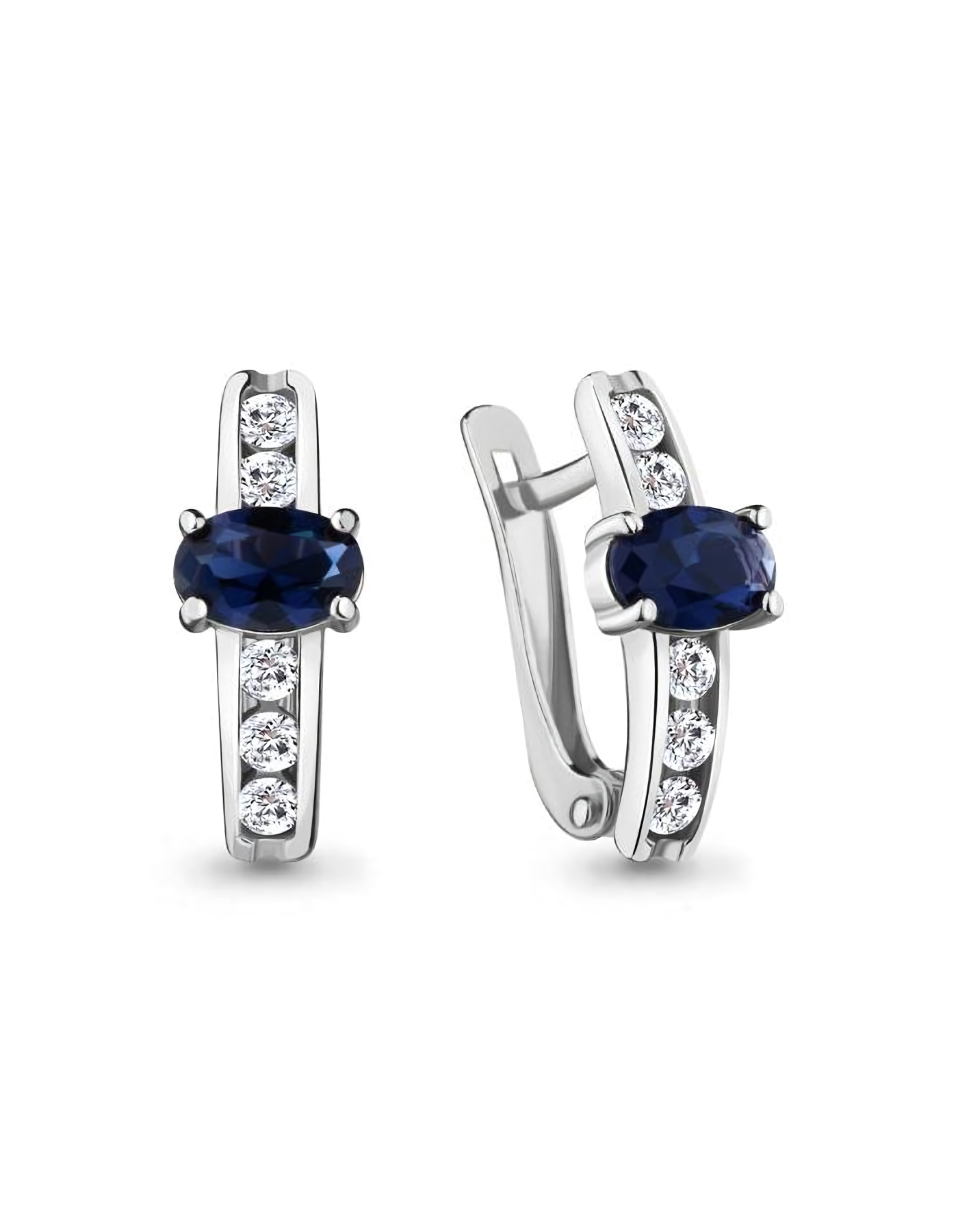 

Серьги из серебра TEO MAORI 848814АБ.5, сапфир искусственный, 848814АБ.5