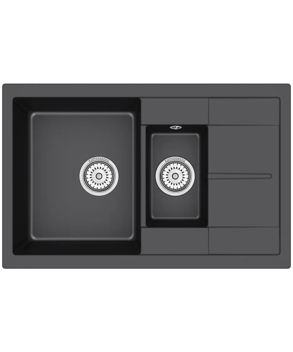 

Кухонная мойка KUPPERSBERG MODENA 60 NL 1,5B1D DEEP BLACK (арт.6726), Черный