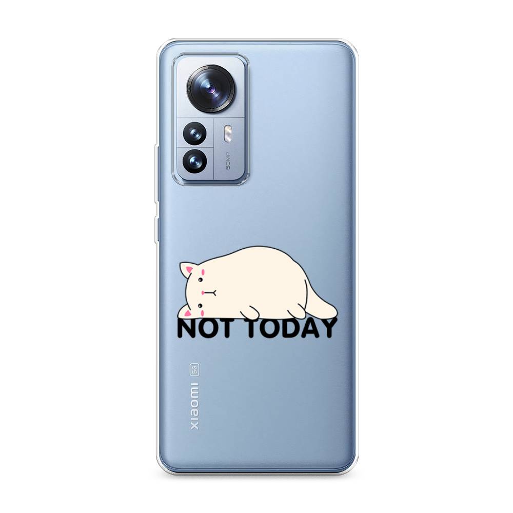 

Чехол на Xiaomi 12 Pro "Cat not today", Белый;розовый;черный, 314450-1