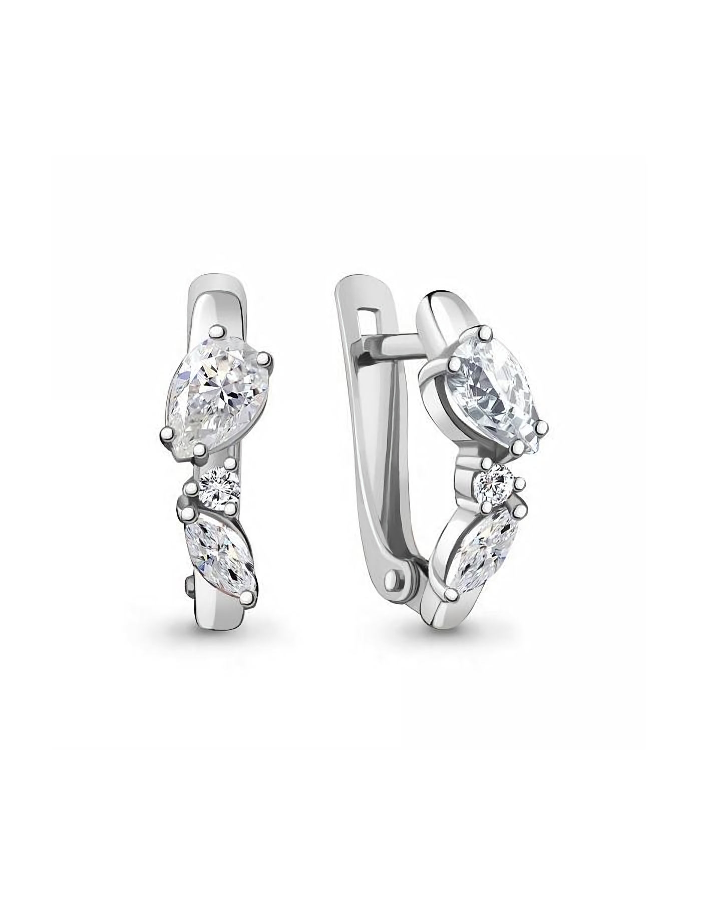 

Серьги из серебра TEO MAORI 848796А.5, фианит, 848796А.5