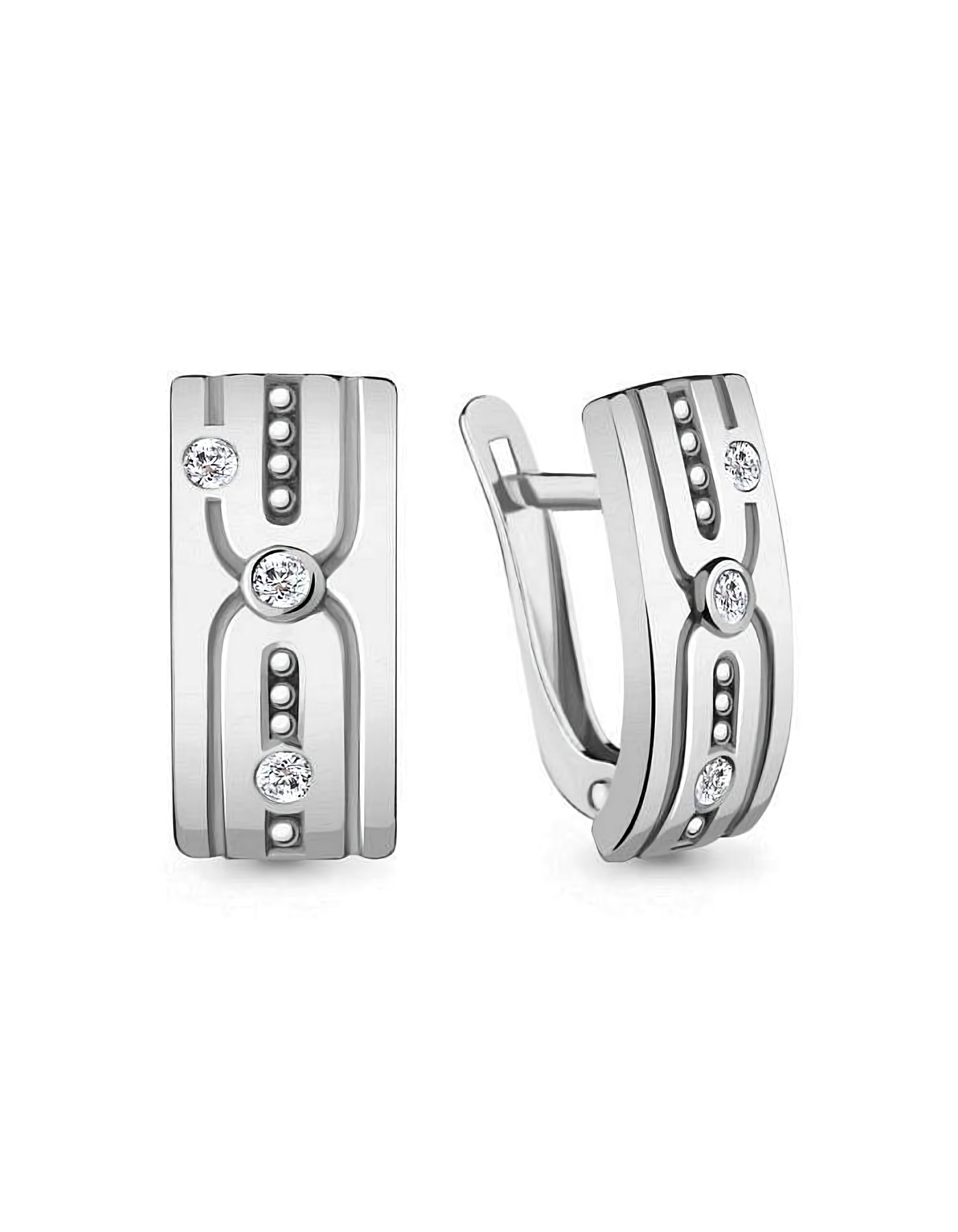 

Серьги из серебра TEO MAORI 848366А.5, фианит, 848366А.5