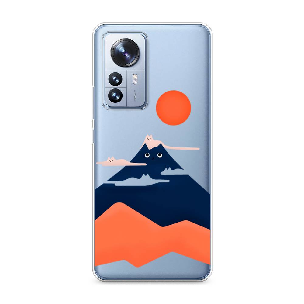 

Чехол на Xiaomi 12 Pro "Кот-гора", Черный;оранжевый, 314450-4