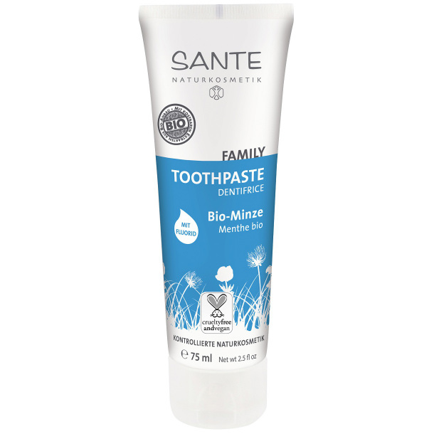 фото Зубная паста sante family toothpaste mint with fluor 75 мл