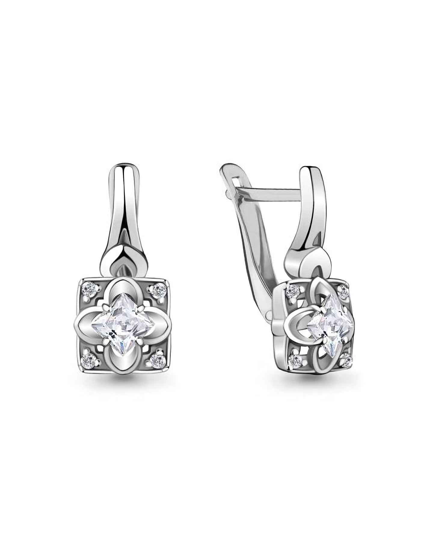 

Серьги из серебра TEO MAORI 848207А.5, фианит, 848207А.5