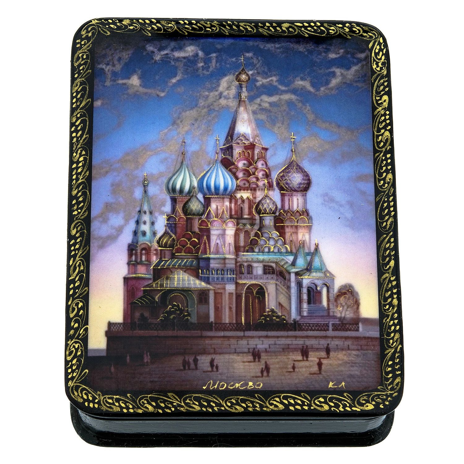 

Шкатулка с художественной росписью "Москва", Разноцветный